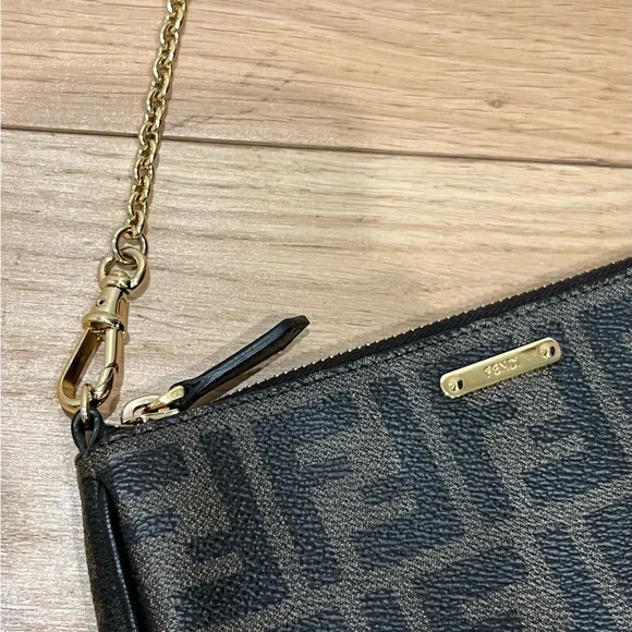 Authentic Fendi Small Leather Pouch Bag - Picture 2 of 10
